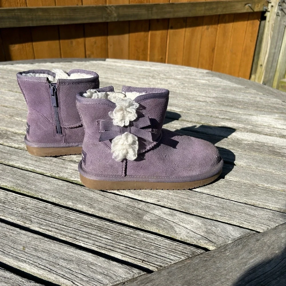 Koolaburra‎ by UGG Victoria Mini Winter Boots Purple Suede Size 13 little girls